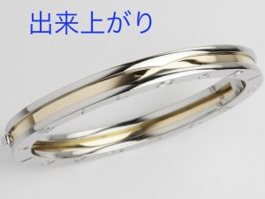 画像1: ブルガリビーゼロワン、イエローゴールド/ステンレススチールのバングルの金具修理 (1)